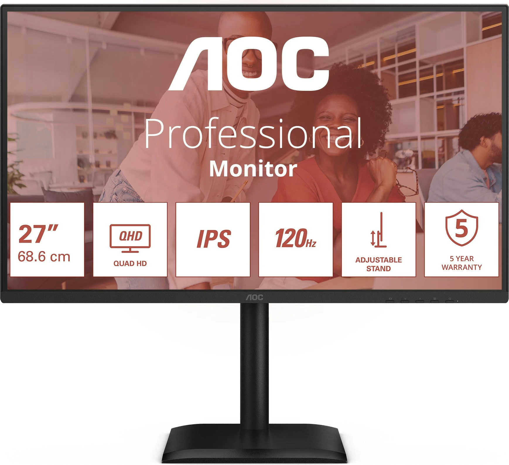 Monitor AOC Q27E4U 27 inç, QHD, IPS, 120Hz, i zi