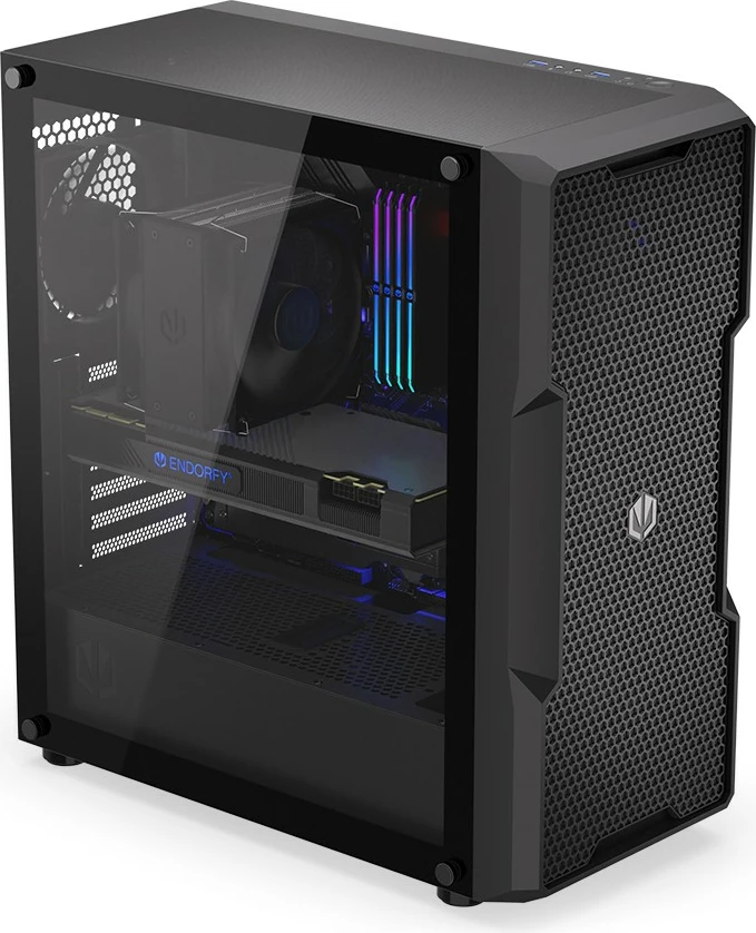 Kasë Endorfy Regnum 400 Air, Midi Tower, Tempered Glass, E zezë