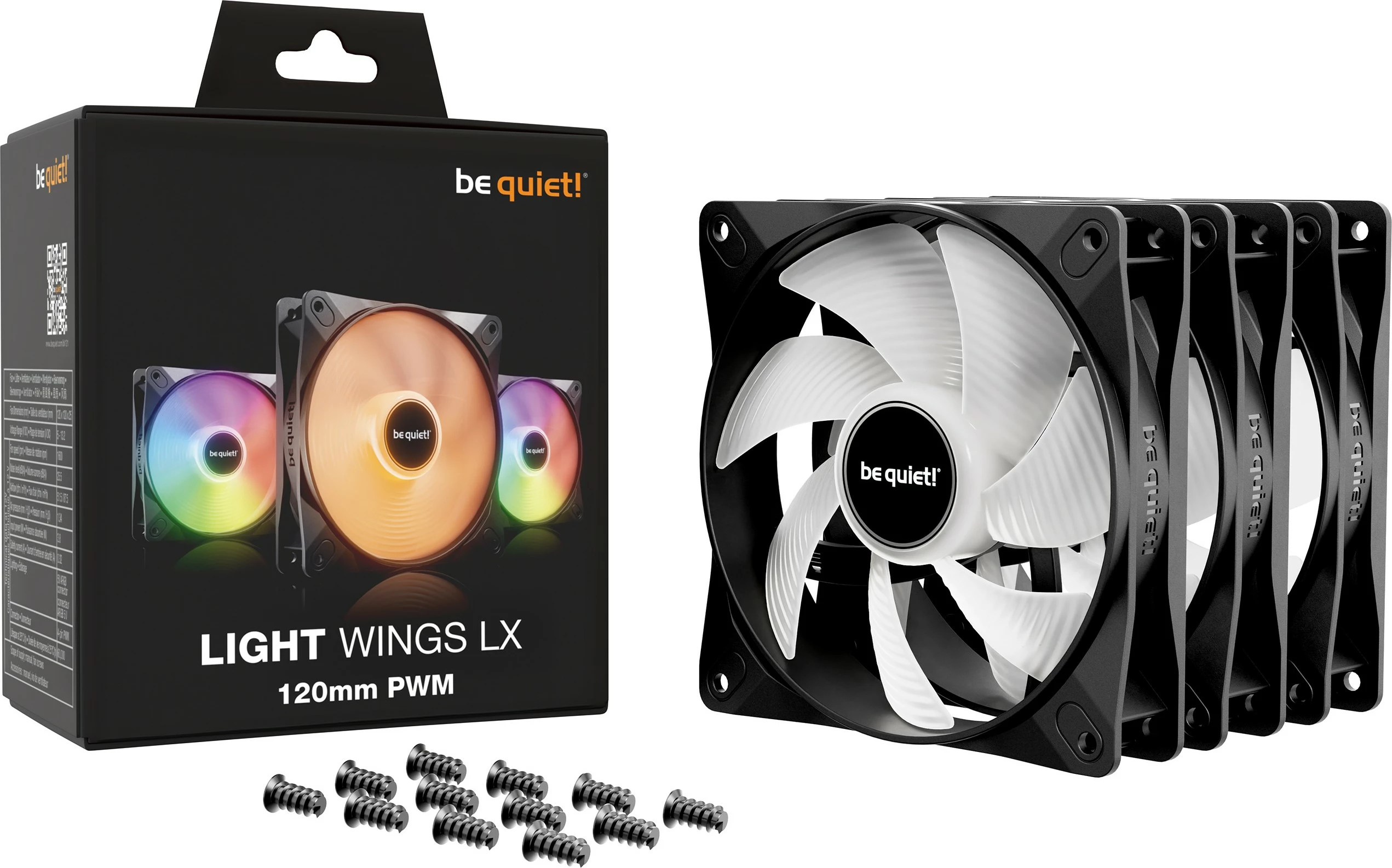 Ventilator Be Quiet! LIGHT WINGS LX PWM Triple-Pack, 120mm, i zi