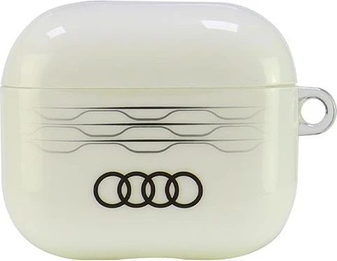 Mbështjellës Audi IML Geometric Pattern për AirPods 3, i bardhë