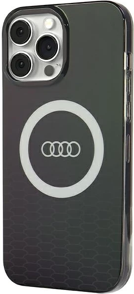 Mbështjellës Audi IML Big Logo MagSafe për iPhone 13 Pro / 13, i zi