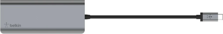 Adapter multiport Belkin AVC008BTSGY, USB-C, 100W, HDMI, RJ-45, SD, 2x USB-A, 1x USB-C, zi/gri