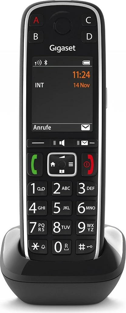 Telefon Gigaset E720HX, Analog/DECT, Pa tela, 200 kontakte, ID thirrësi, SMS, Zi