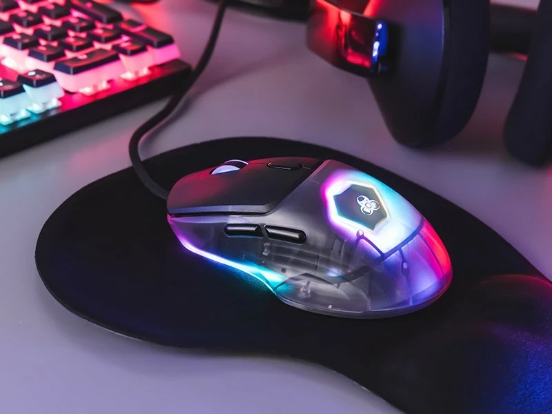 Maus Tracer GameZone NEON USB, RGB, 12400 dpi, i zi