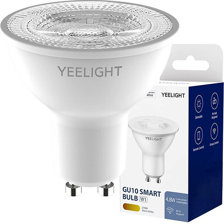Llambë inteligjente LED Yeelight GU10, YLDP004, 4.8W, 350 lm, e zbehtëzuar, e bardhë, 1 copë