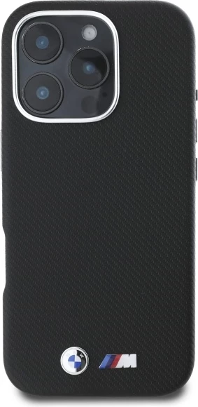 Mbështjellës BMW M Edition për iPhone 16 Pro Max, Kevlar, Metal, i zi