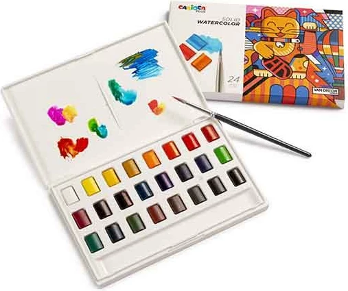 Markerë uji Carioca Plus 24 copë me brushë