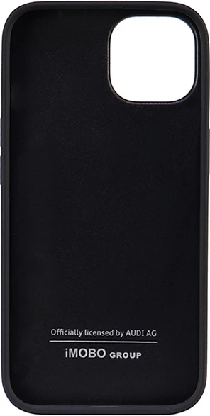 Mbështjellës Audi për iPhone 14, 6.1", lëkurë sintetike, i zi