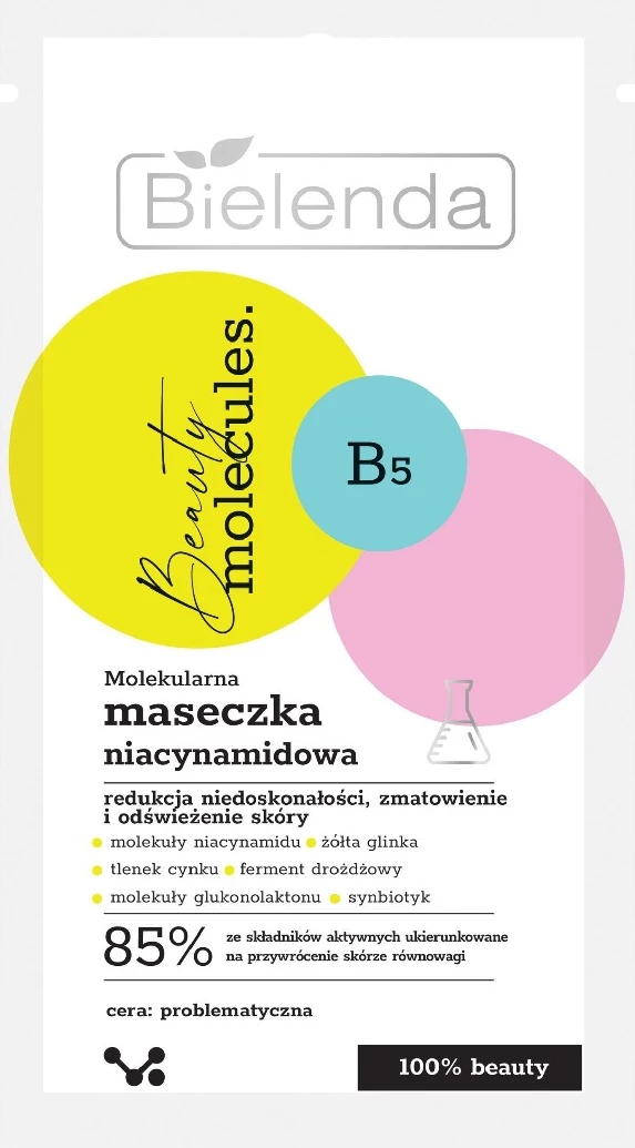 Maskë për fytyrë Bielenda Beauty Molecules Molecular Niacinamide për femra 8g