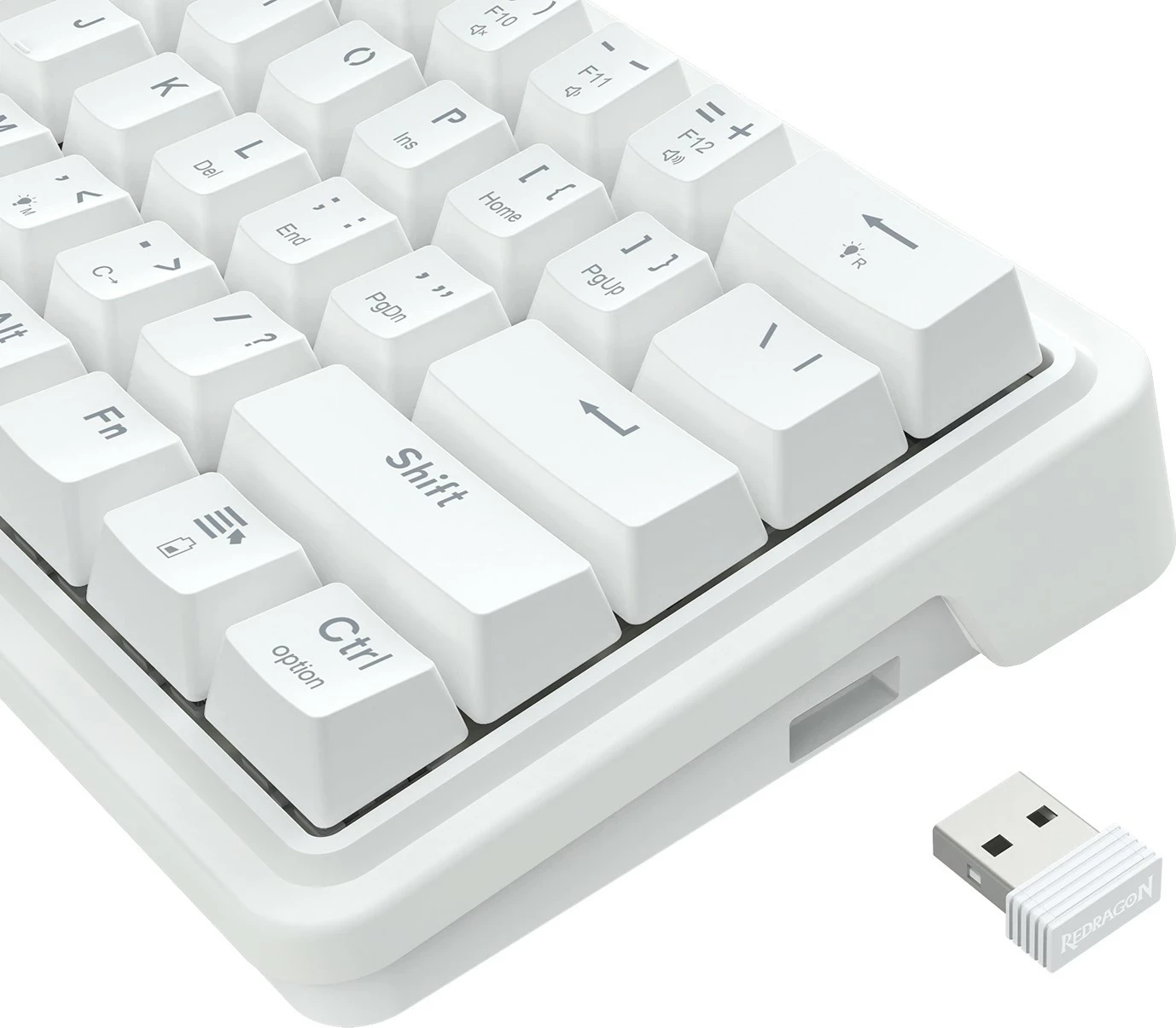 Tastierë mekanike Redragon Draconic V2 K730W-RGB-PRO, 60%, RGB, wireless/wired, e bardhë