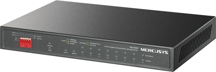 Switch MERCUSYS MS110GMP, 10 porte Gigabit, PoE, i zi