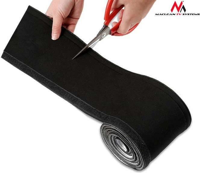 Organizues kabllosh Maclean MCTV-672, neopren, 110mm x 2m, zi/bardhë