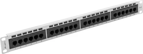 Patch panel LANBERG PPU6-1024-S, 24 port, 1U, gri