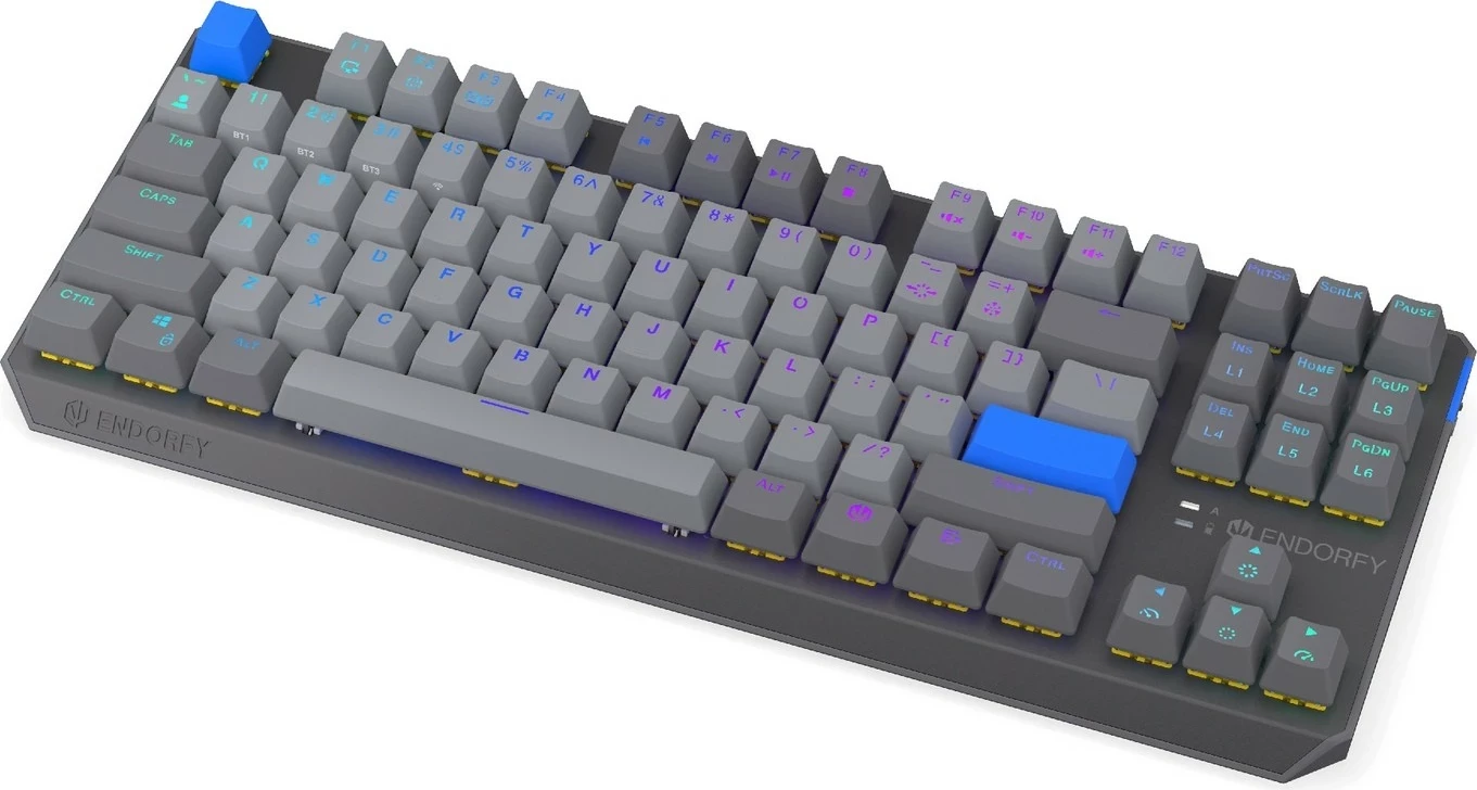 Tastierë mekanike wireless Endorfy Thock V2 TKL, RGB, 87 taste, gri