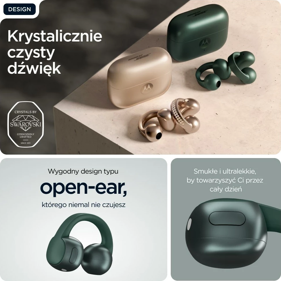 Kufje Motorola moto buds loop, wireless, ear-hook, Bluetooth, e gjelbër
