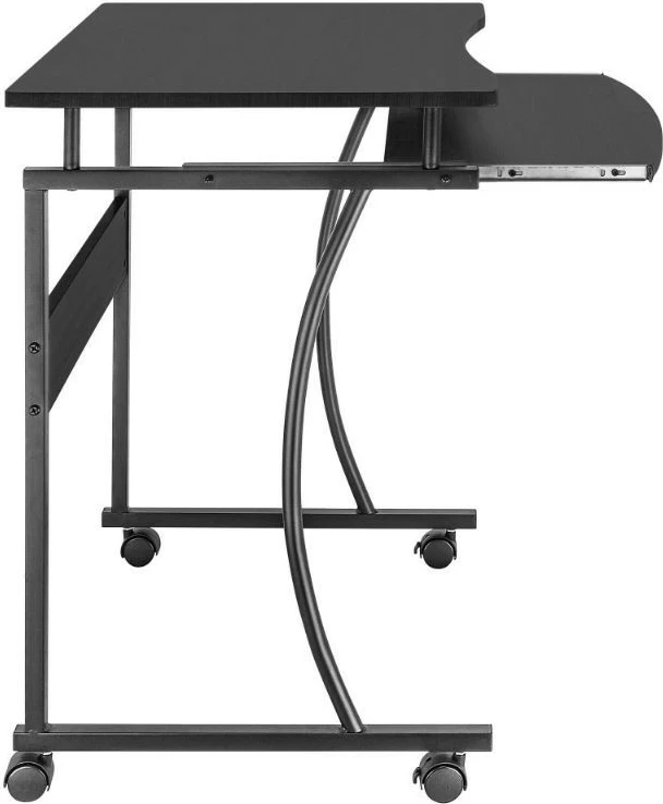 Tavolinë kompjuterike Techly ICA-TB 131B, 60x48cm, me raft tastiere, e zezë