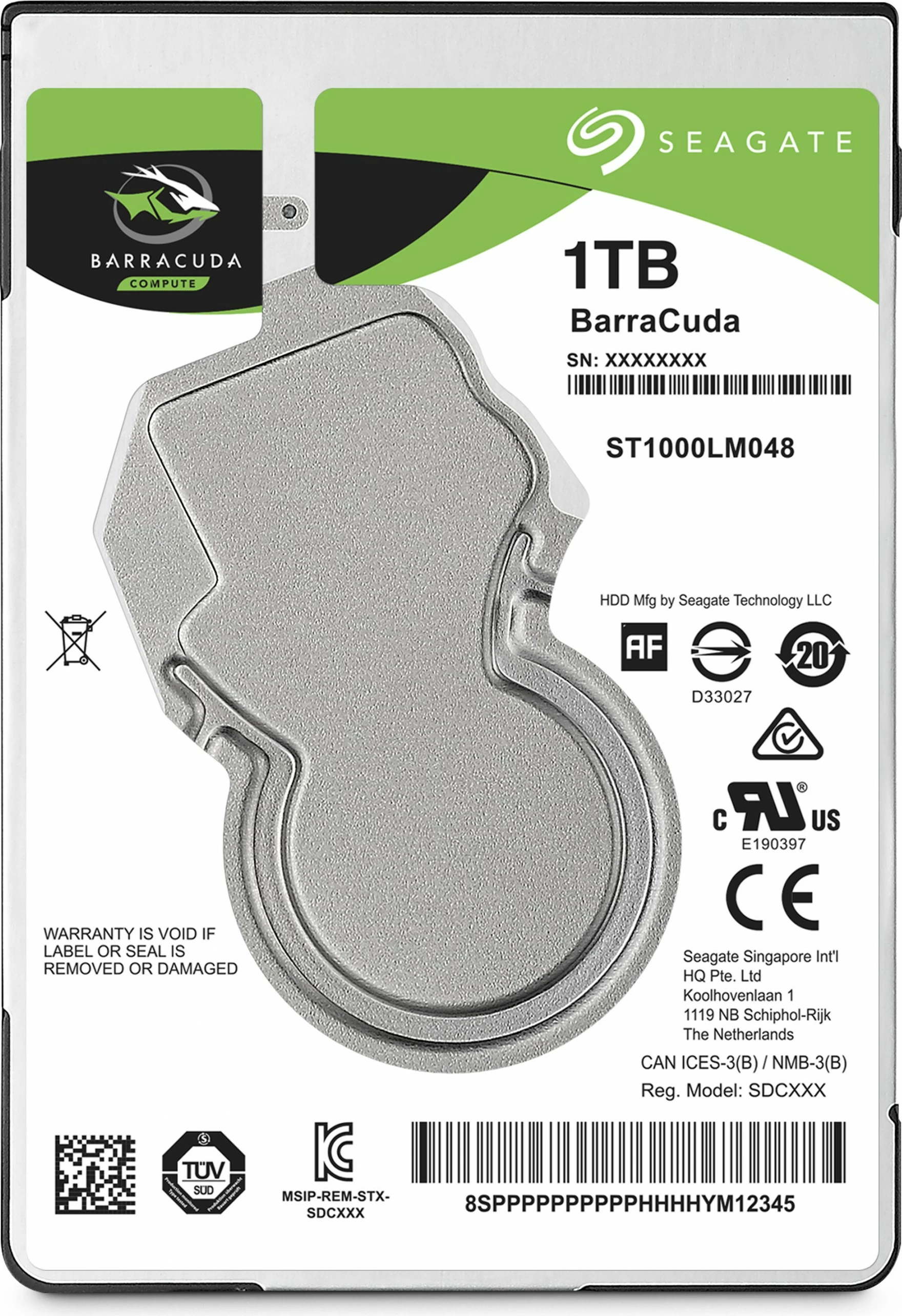 Hard Disk Seagate Barracuda, 1 TB, 2.5"