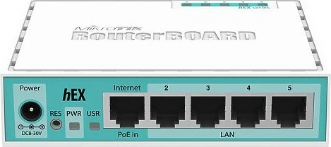 Router MikroTik RB750GR3, Ethernet WAN, Gigabit Ethernet, Turquoise, White
