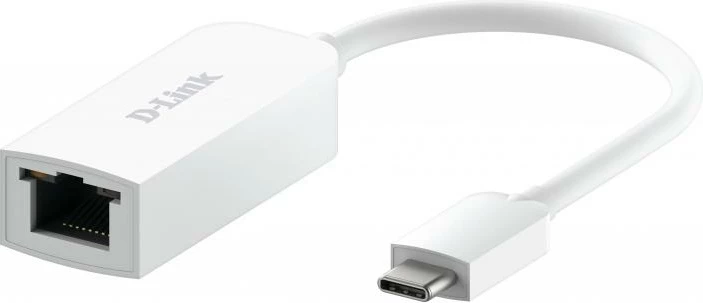 Adaptues USB-C në Ethernet 2.5Gb, D-Link DUB-E250, Plug & Play, i bardhë