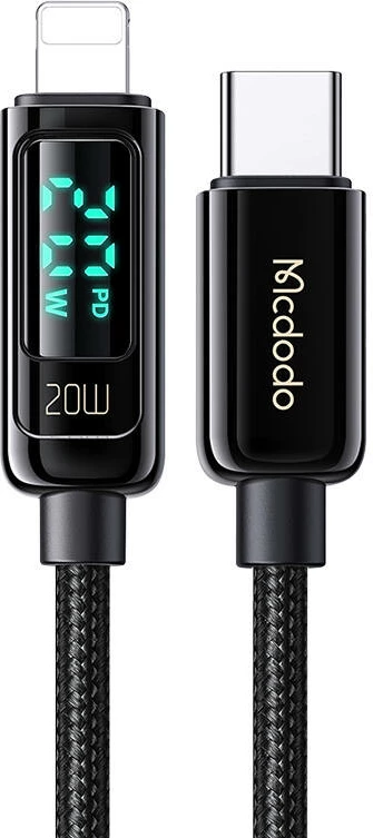 Kabllo Mcdodo CA-8810 USB-C në Lightning, 1.2m, 36W, e zezë