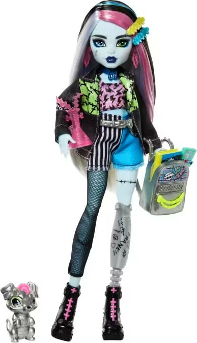Kukull Monster High Mattel Frankie Stein me aksesorë, HXH73