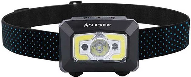 Dritë koke Superfire X30, 340 lumen, USB, e zezë