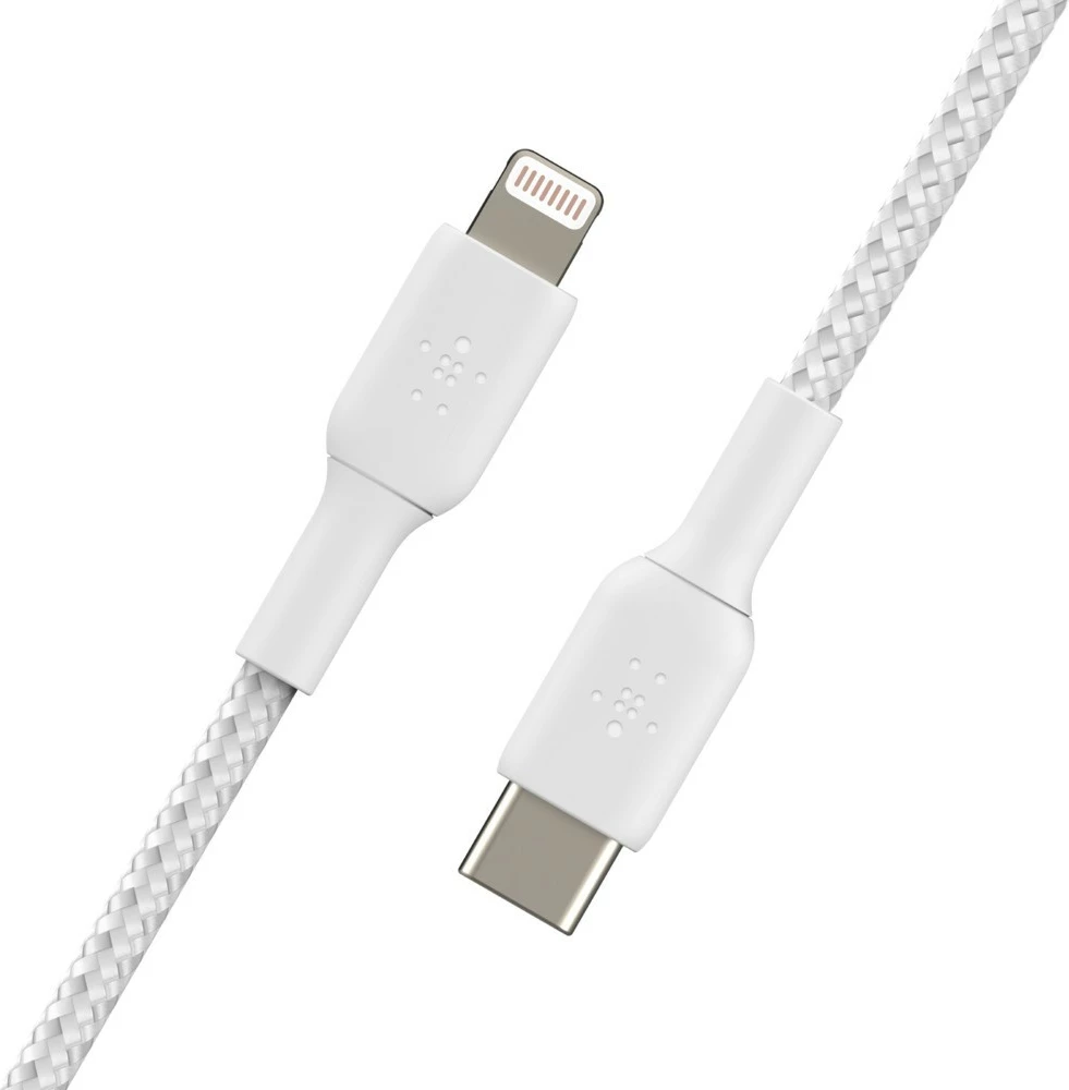 Kabëll Belkin CAA004BT1MWH, 1 m, Lightning, USB C, Bardhë