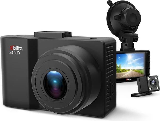 Video regjistrues makine Xblitz S3 DUO, Full HD, 2 kamera, 128 GB, Zi