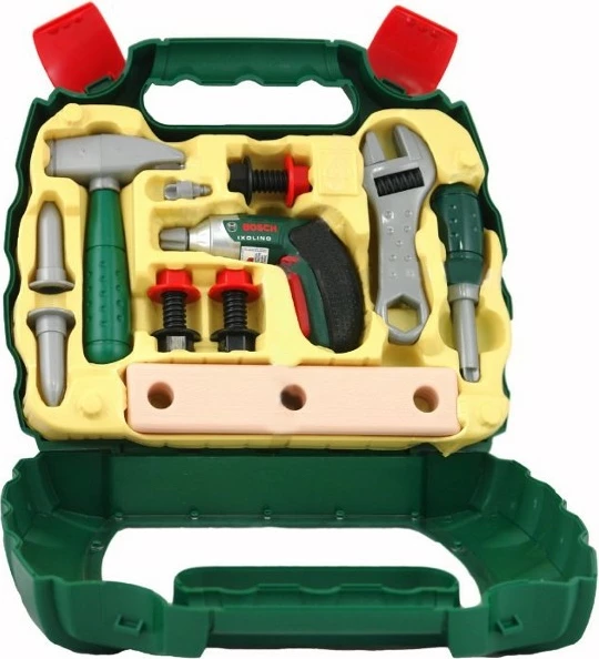 Set lodrash veglash Bosch nga Klein, 8384, pa bateri, për djem, Gri/E gjelbër/E kuqe/E verdhë