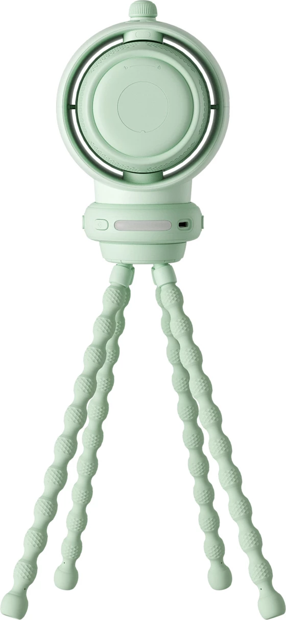 Ventilator portativ Jisulife Life2S me këmbë fleksibile, 5000mAh, filter ajri, USB-C, Jeshil