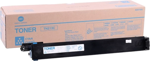 Toner Konica Minolta A0D7452, për bizhub C203/C253, Cyan, 1-pack