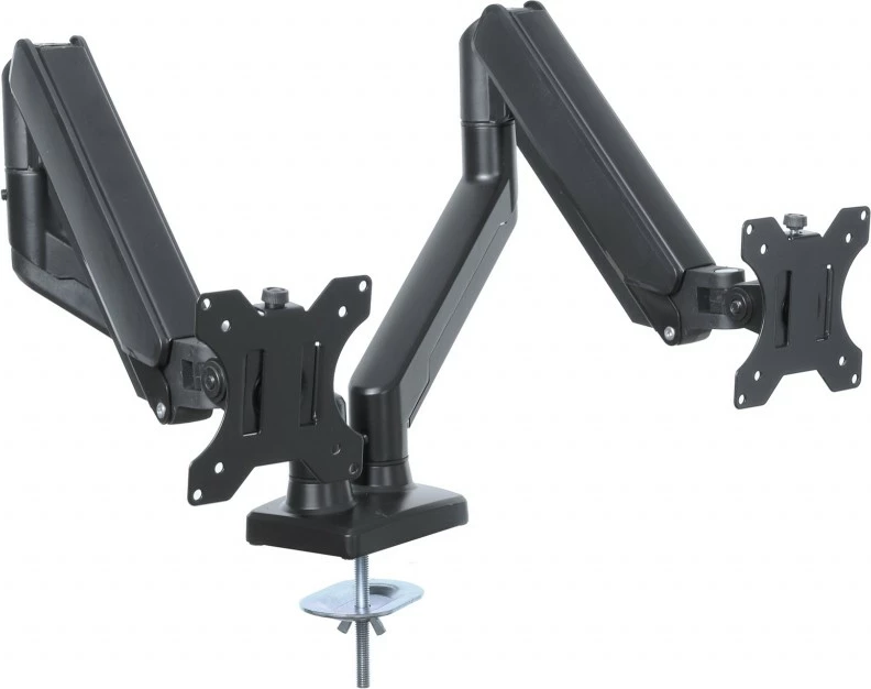 Mbajtëse tavoline për 2 monitorë ART RAMM UM-116, 13-32 inç, sustë gazi, e zezë