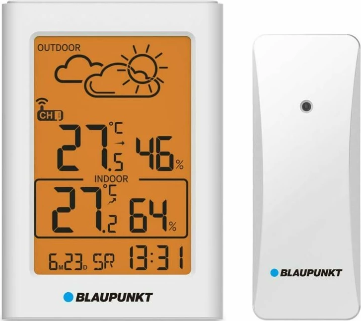 Stacion moti Blaupunkt WS15WH, me sensor të jashtëm, i bardhë