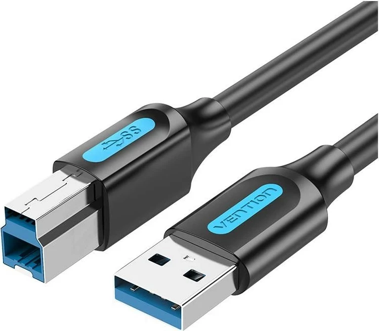Kabëll Vention USB 3.0 A do USB-B, 3m, i zi
