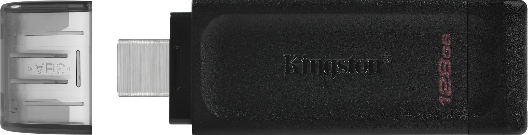 USB Kingston DataTraveler 70, 128GB, USB-C, e zezë