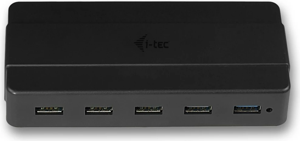 Kasë USB HUB i-tec U3HUB742, 7 porta USB 3.0, me adapter rryme, e zezë