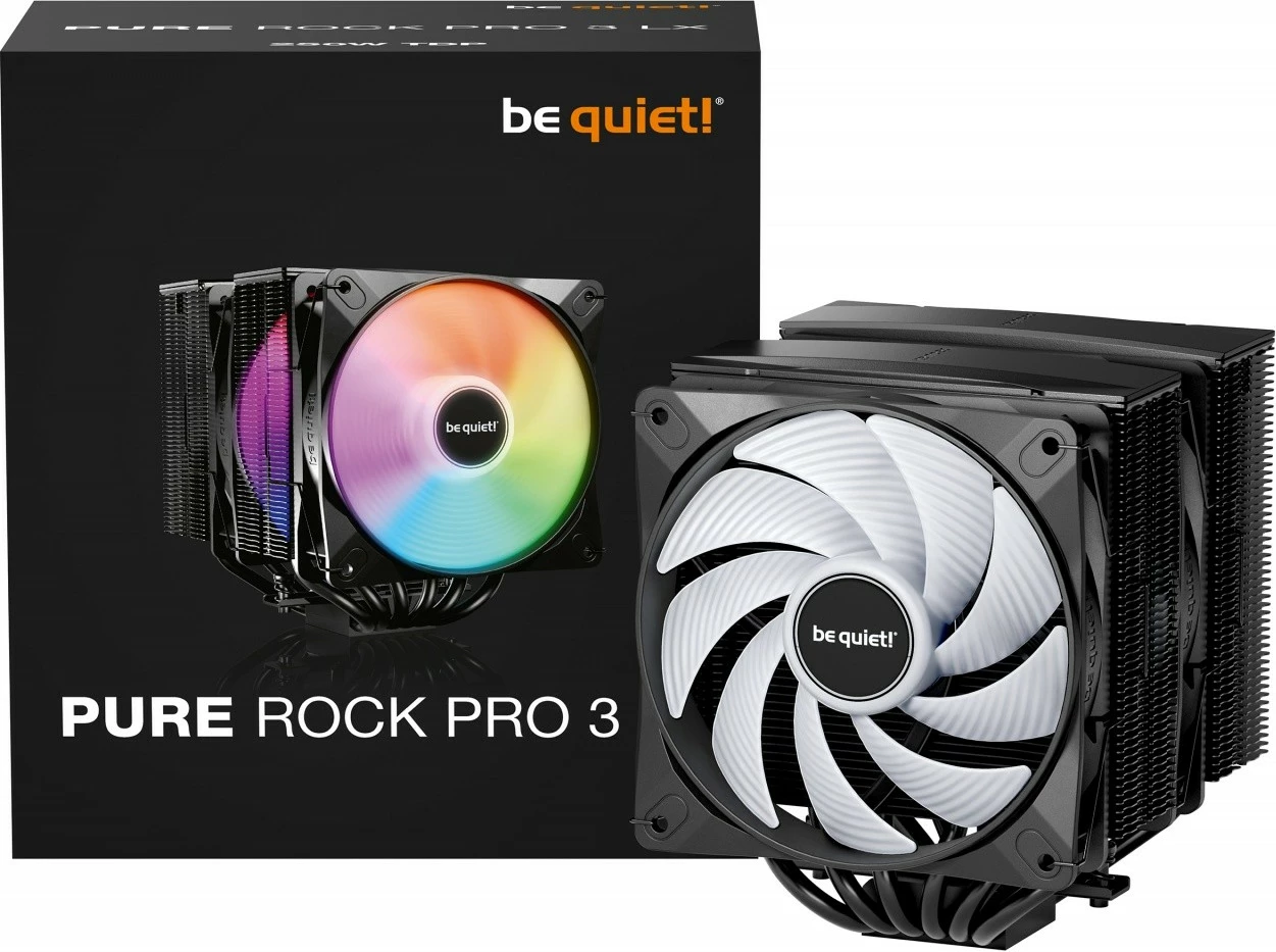 Kasë ftohëse procesori Be quiet! Pure Rock 3 PRO LX BK043, 2 ventilatorë 12cm, ARGB, e zezë