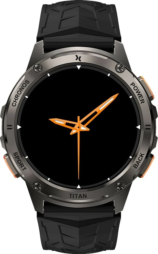 Smartwatch Maxcom FW110 Titan Chronos, 1.43'' AMOLED, 256 MB, 450 mAh, E zezë, set me 2 rripa