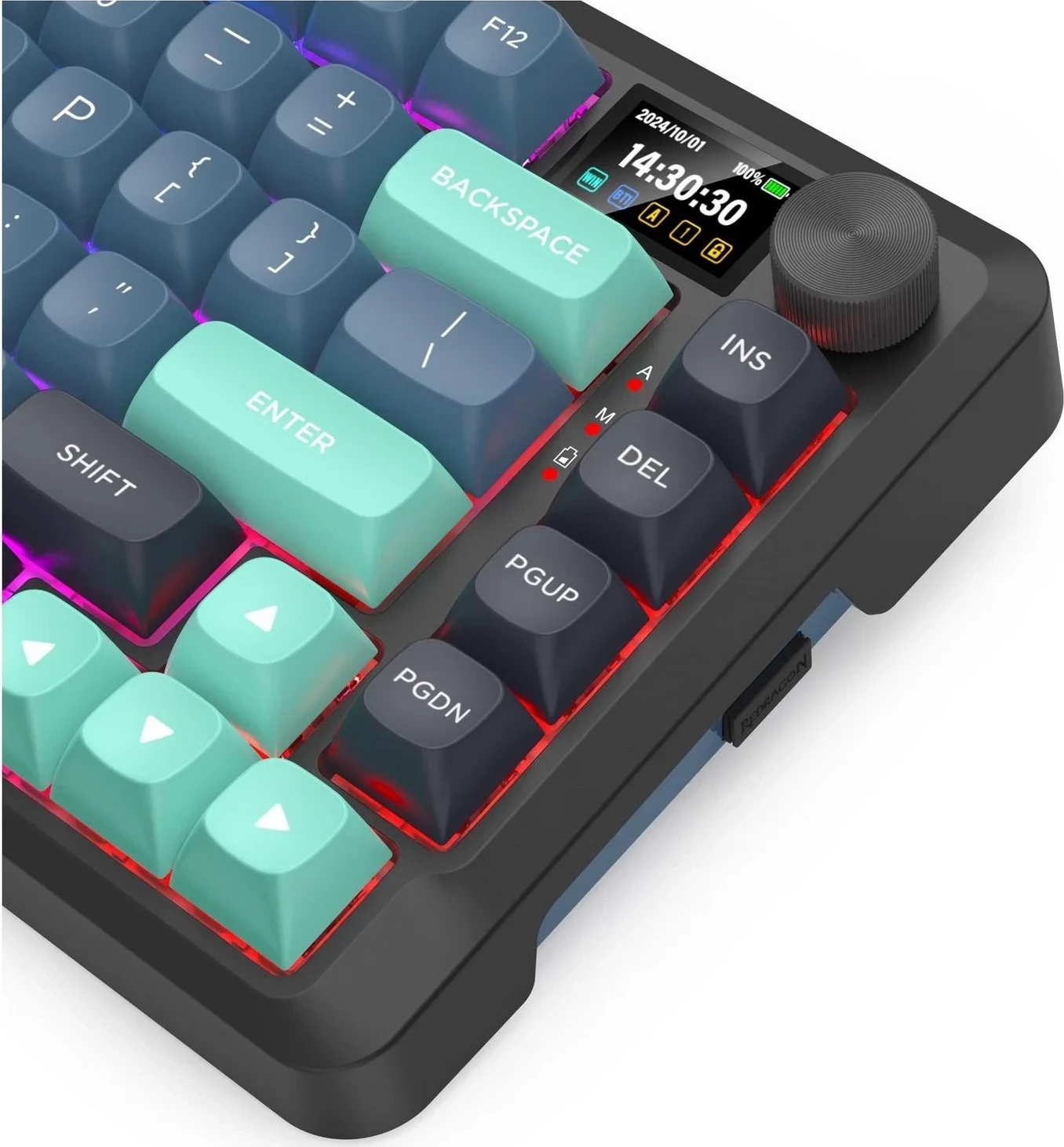 Tastierë mekanike Redragon K724GBG-RGB-PRO Behemoth, RGB, wireless/wired, grey