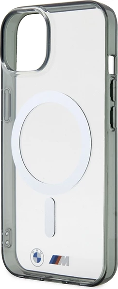 Mbështjellës BMW Silver Ring MagSafe për iPhone 14 6.1", transparent
