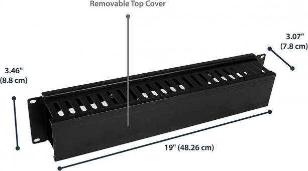 Organizues kabllosh Techly 108316, 2U,19", e zezë
