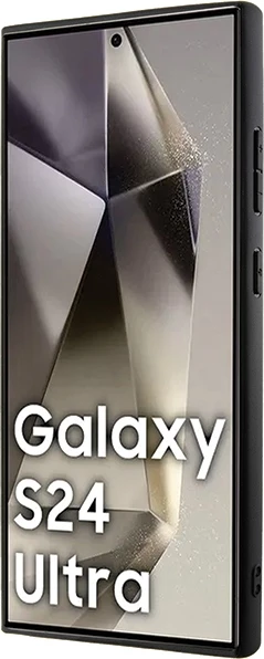 Mbështjellës BMW Signature Leather Crossing Lines Pattern për Samsung Galaxy S24 Ultra S928, i zi