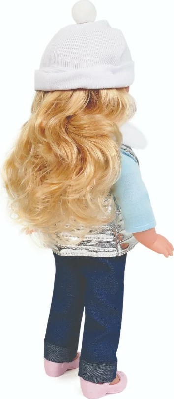 Kukull funksionale, Natalia, 185663, 36 cm, flet dhe këndon në polonisht, me bateri AG13 x3, jelek argjendtë