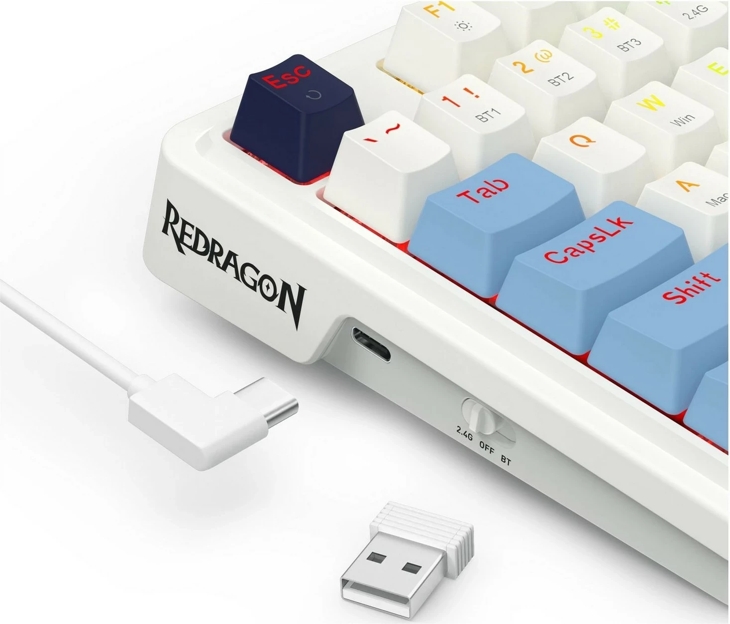 Tastierë Redragon K728WBB-RGB-PRO Antonium PRO, RGB, mekanike, e bardhë