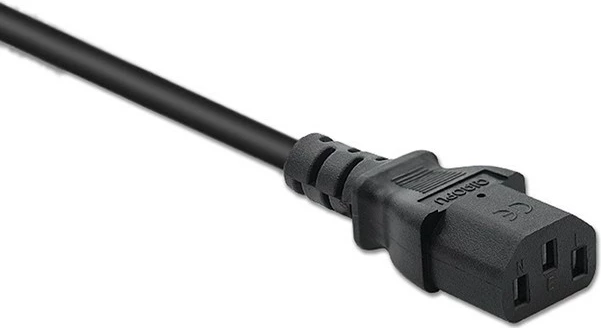 Kabllo energjie Qoltec 50459, IEC C13/C14, 1.5m, e zezë