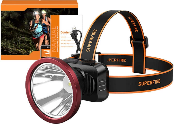 Dritë koke Supfire HL52, 200lm, USB, e zezë