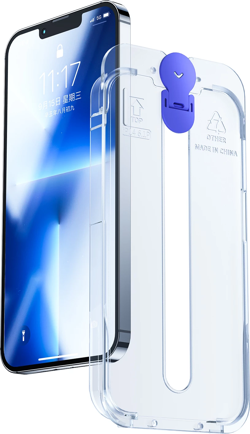 Xham i temperuar Joyroom JR-H11 me komplet montimi për iPhone 14 Plus, transparent