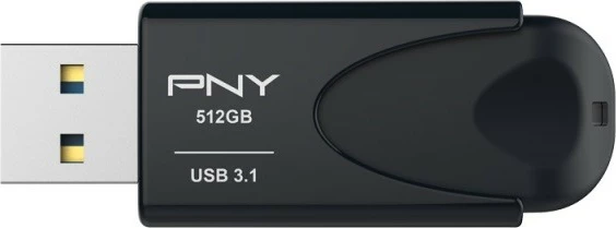 Pendrive PNY ATTACHE 4, 512GB, USB 3.1, e zezë