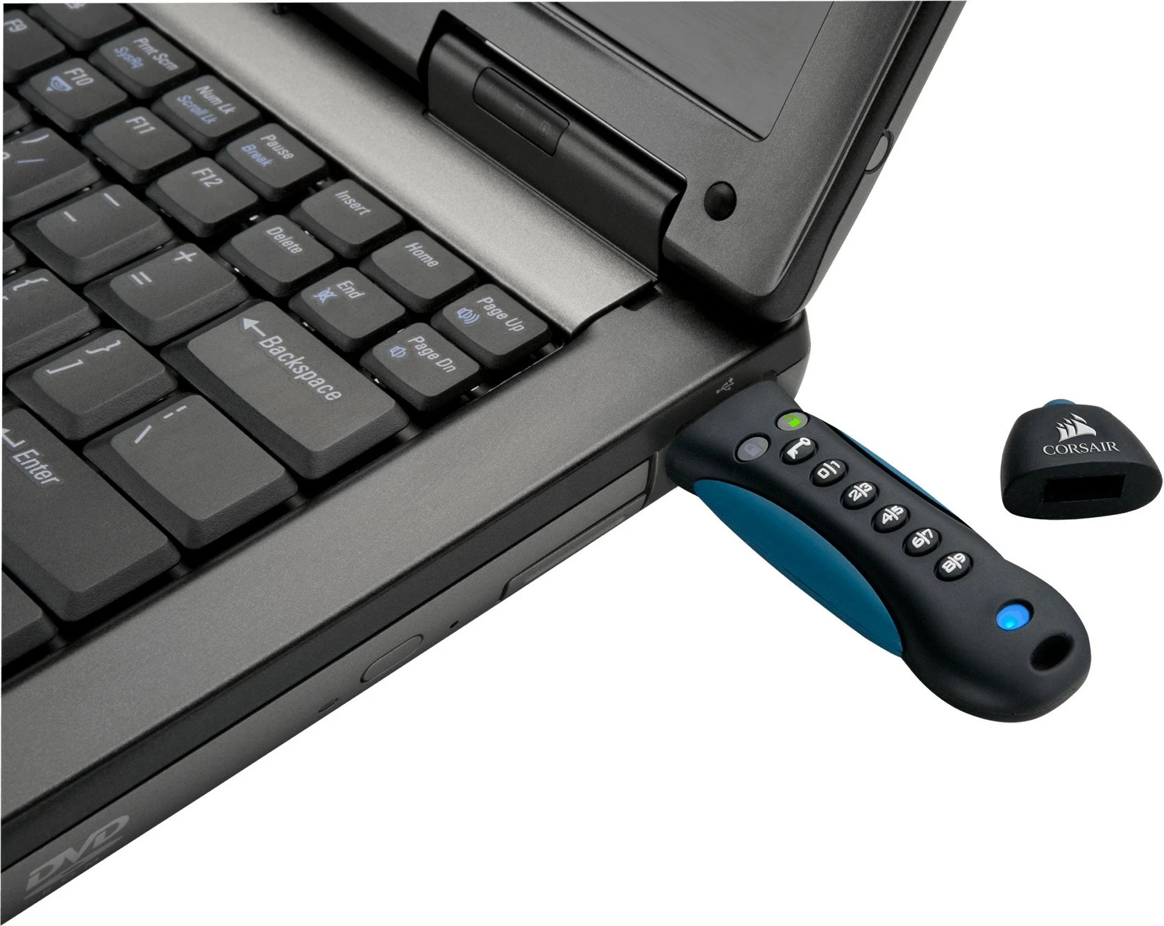 USB stick Corsair Padlock 3, 64GB, USB 3.0, i zi/blu