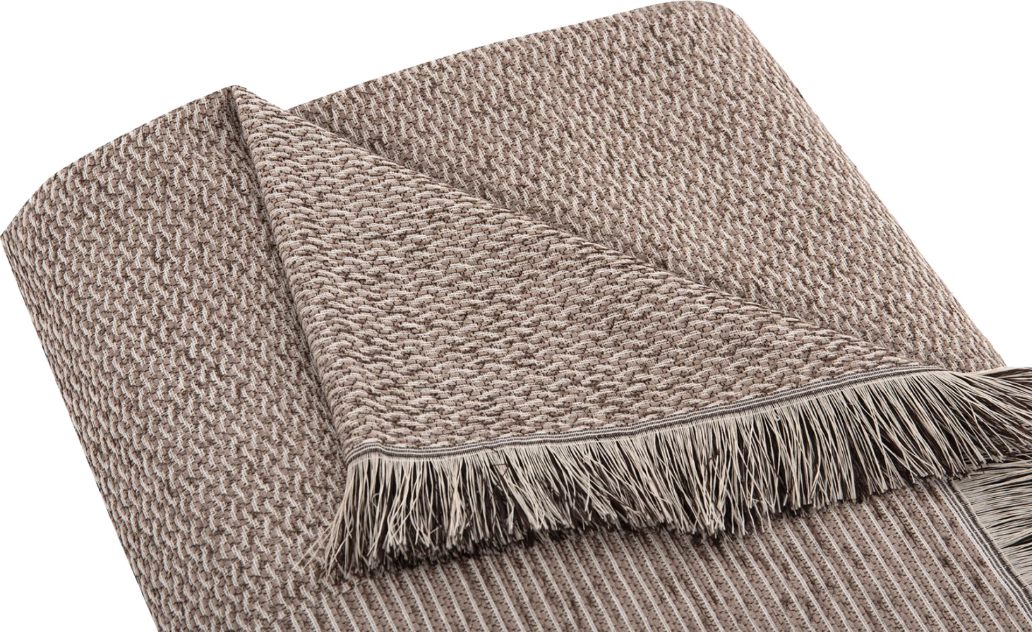 Mbulesë divani me franja DREAMTOPIA FH12162.10 ngjyrë kafe 245x170cm